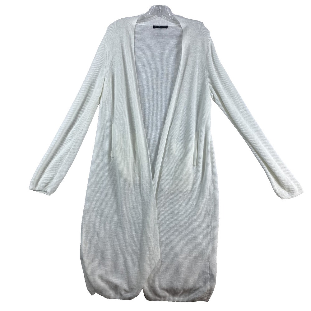 Banana Republic Long Cream Open Front Cardigan - Picture 2 of 9